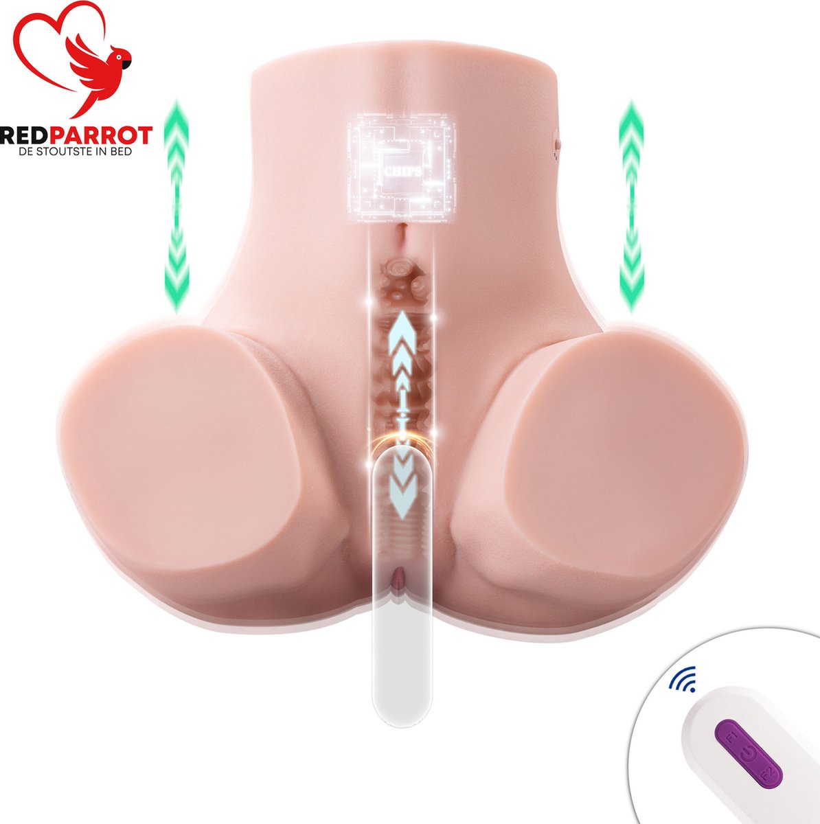 Goedkoopste Bewegende seks pop - Nieuwste torso - Sex doll - Levensgroot - Thursting telescoop - 3 snelheden - 4 vibratiestanden - Afstandsbediening - 12.5KG