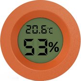 Digitale Thermometers / hygrometers - Rond Rood/Oranje - luchtvochtigheidsmeter - thermometer - accuraat - compact - inclusief batterijen