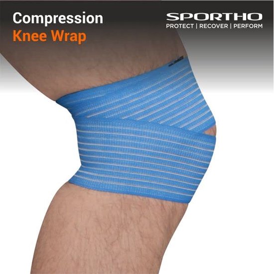 NIVIA Genouillère de compression (Bleu ciel, S-XL)