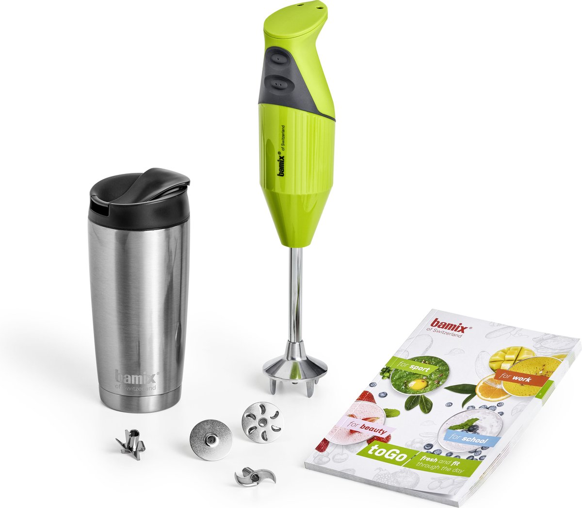Bamix Staafmixer To Go M200 Lime - 200 W - Met Accessoires