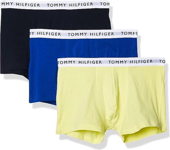 Boxers Tommy Hilfiger Recycled Essentials (pack de 3) - cobalt - jaune et bleu foncé - Taille : S