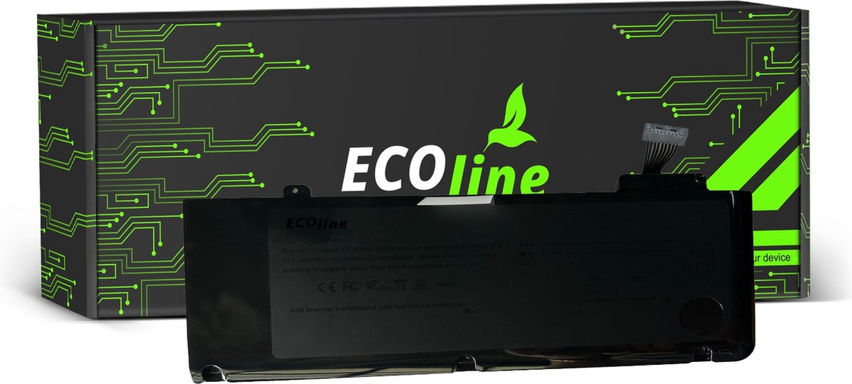 EcoLine - A1322 Batterij Geschikt voor de Apple Macbook Pro 13 A1278 (Mid 2009 Mid 2010 Early 2011 Late 2011 Mid 2012) / 10.95V 5800mAh.