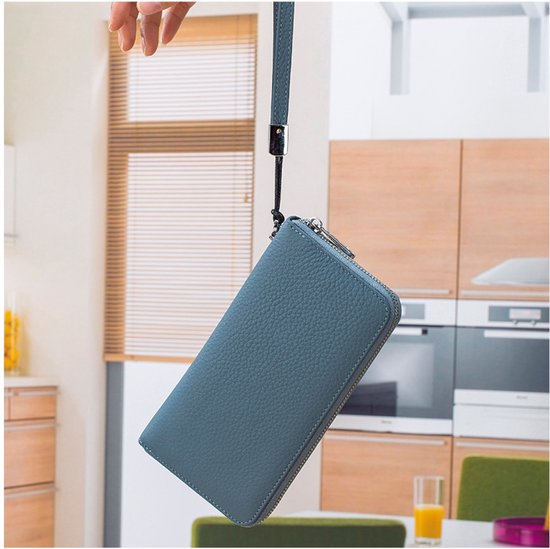 Portefeuille pour femme, porte-cartes, RFID, pour passeport, téléphone, billets de banque, porte-cartes, porte-monnaie - Marron