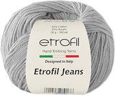 Etrofil Garen Jeans - Grijs No 68 - 55% Katoen 45% Acryl- Amigurumi - Haak- en Breigaren