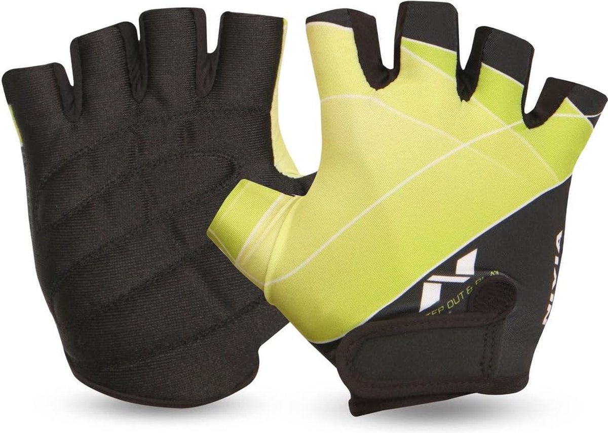 NIVIA Unisex-Adult 710MGR Fitness Gloves ( Green, Size-M ) Material-Micro Fiber Sued | Double Stitched | Washable | Lightweight | Soft and Smooth | Comfortable Fit