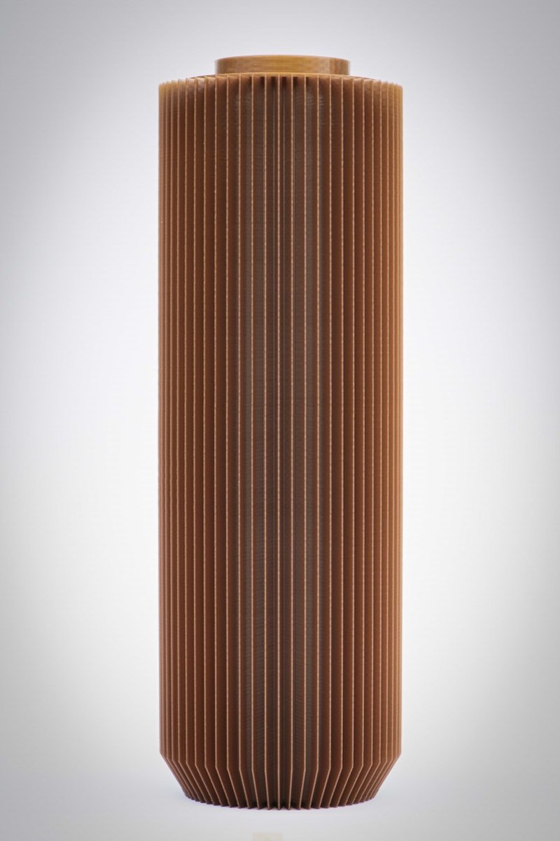 Designed by Enrico - Arrondi - 25 Copper - 3D geprinte bloemenvaas / vaas
