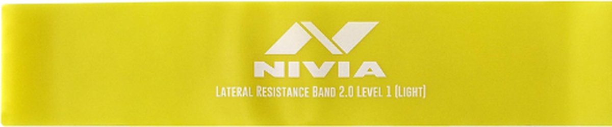Nivia Lateral 2.0 weerstandsbanden/oefenbanden voor stretching en zware trainingen, voor thuis en sportschool, weerstandsbanden voor mannen en vrouwen, voor thuisfitness en training, (1 stuks, geel niveau-1)