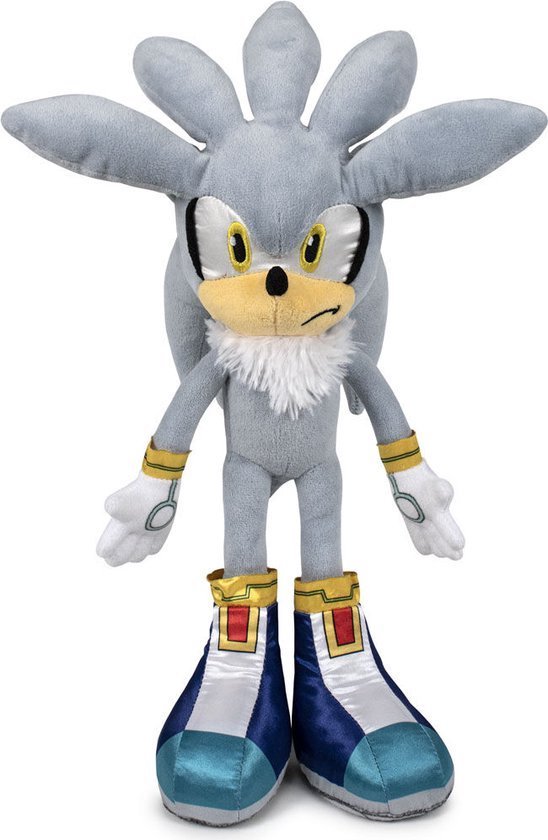 Foto: Silver sonic the hedgehog pluche knuffel xl 40 cm sonic the hedgehog 2 plush toy speelgoed knuffeldier knuffelpop voor kinderen jongens meisjes sonic de egel silver knuckles shadow miles tails prower amy dr eggman 