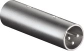 Powteq - Professioneel XLR koppelstuk - 2 x XLR male - XLR 3 pins - Metalen behuizing