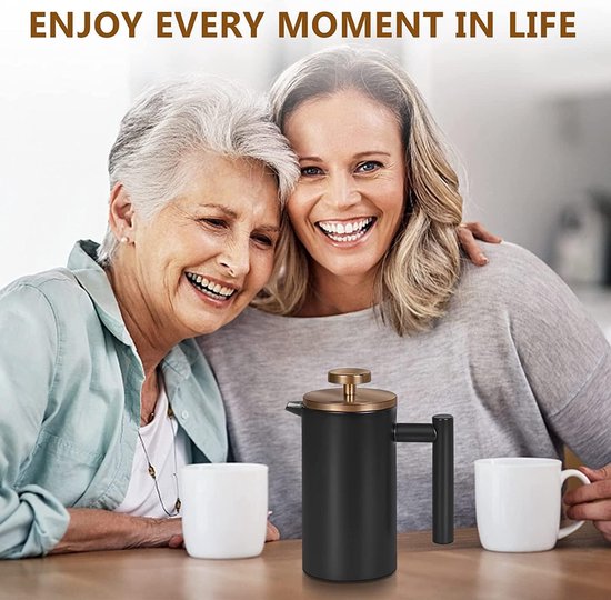 Caffettiera In Acciaio Inox Tecocera 1,5L - Teiera Con Filtro Per Tè - Grande Capacità Per Casa E Bar