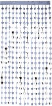 Smiffys - Star Foil Curtain Backdrop Feestdecoratie - Zilverkleurig