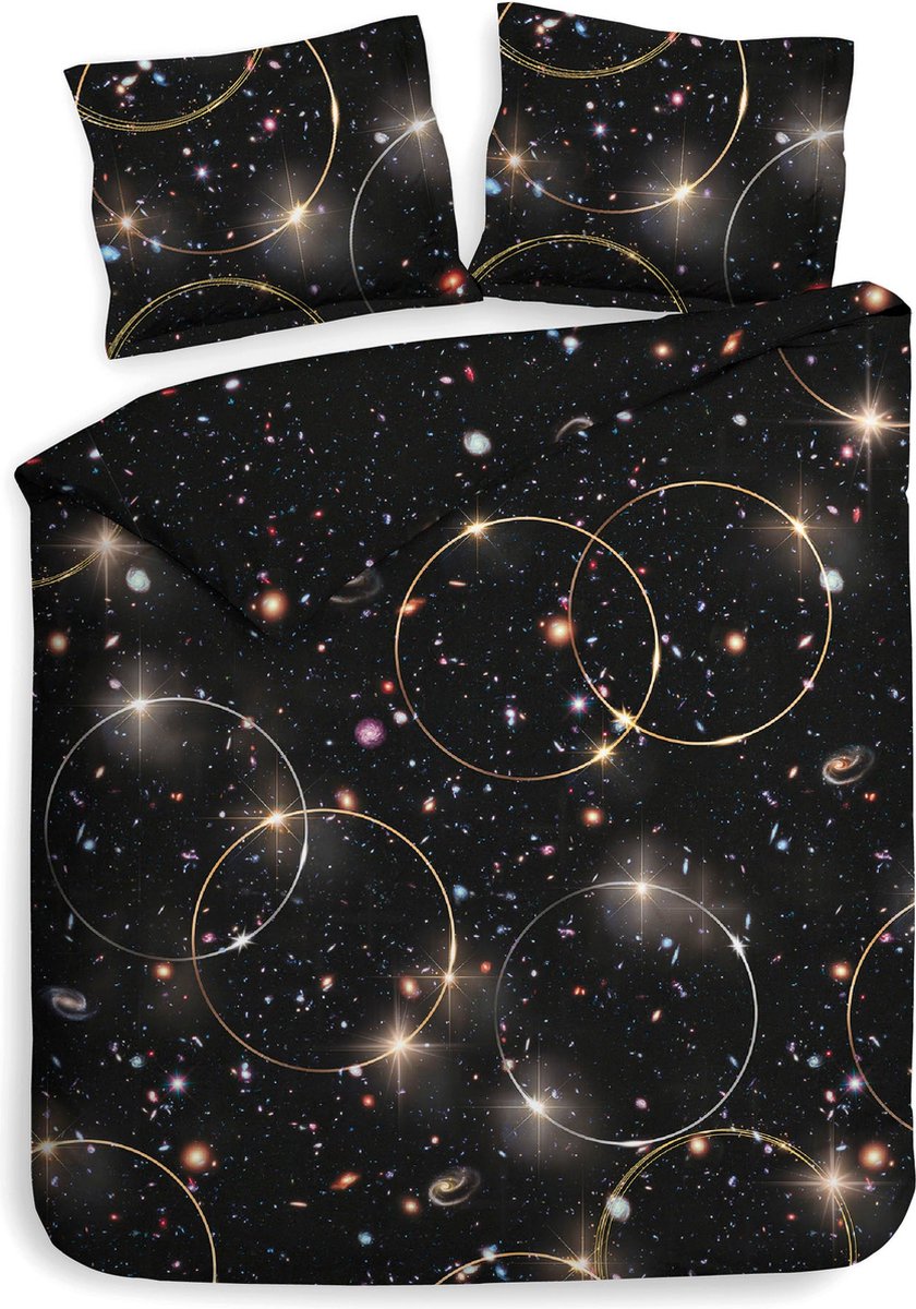 Heckettlane Mecury Dekbedovertrek - Lits-jumeaux - Katoen - 240x200-220cm - Zwart