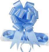 30 Stuks - Lichtblauwe Lintstrikken - Automatische Trekstrikken voor Cadeaus, Bruiloften & Feesten - Decoratieve Cadeau Linten - 120cm - Blauw