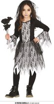 Fiestas Guirca - Jurk ghost meisjes (10-12 jaar) - Carnaval Kostuum voor kinderen - Carnaval - Halloween kostuum meisjes