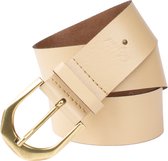 Legend Dames - Leren Riem - Ecru/Beige - 85 cm