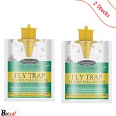 Borvat® | VLIEGENVAL | Biologische vliegenval | flytrap | wegwerp niet giftige vliegenvanger zak biologische vliegenvanger | 2 stuks