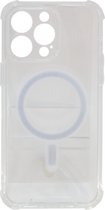 Geschikt Voor iPhone 14 Pro MagSafe Hoesje Transparant - iPhone 14 Pro Transparant MagSafe shock proof case Hoes doorzichtig