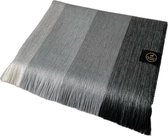 Alpaca D'Luxe Sjaal - Lichtgrijs - Middelgrijs - Donkergrijs - Grijs - Zacht en van Kwaliteit - Gestreepte sjaal van alpacawol - Luxe cadeau - Handgemaakte sjaal - Grey - Sjaals Dames - Sjaals Heren - Écharpe - Elegant - Alpaca - Shawls - Comfortabel