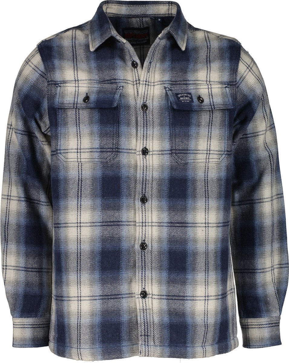 Superdry Overhemd Modern Fit – S Blauw