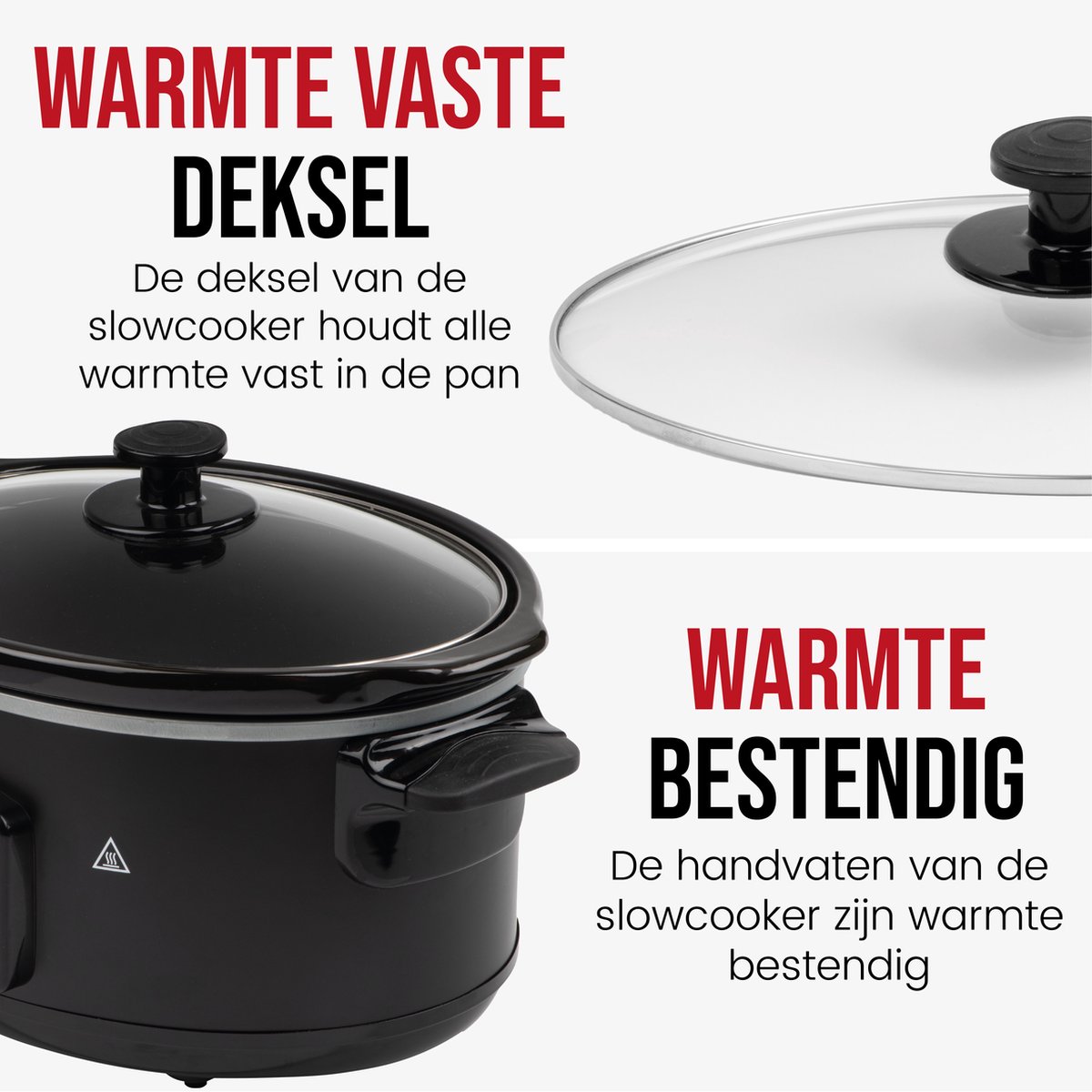 DistinQ Digitale Slowcooker 6 liter met Timer – Keramische binnenpan - Timerfunctie - Warmhoudfunctie – foto 3