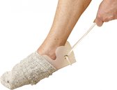 Sokaantrekker Able2 - Transparant - Houdt de sok op de sokaantrekker tot de sok over de voet getrokken is - Kan in elke gewenste vorm gebogen worden