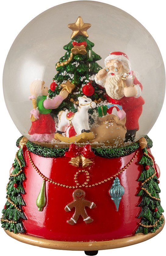 NAVESO Kerstmuziekdoos - Houten, Draaimechanisme, Met Decoratie Accessoires