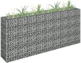 The Living Store Verhoogde Schanskorf plantenbak - 180 x 30 x 90 cm - Zilver - Gegalvaniseerd staal