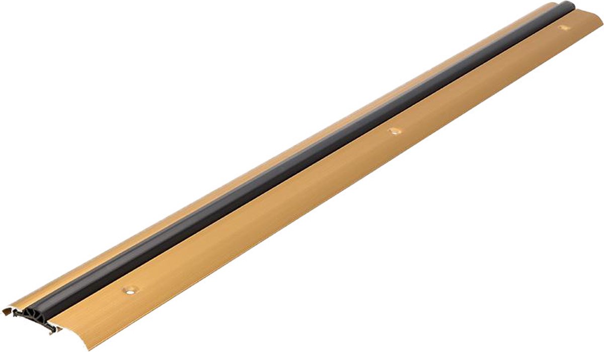 Fixman Tochtstrip - tochtwering - goud - aluminium - 91 x 8 cm - deur tochtstopper