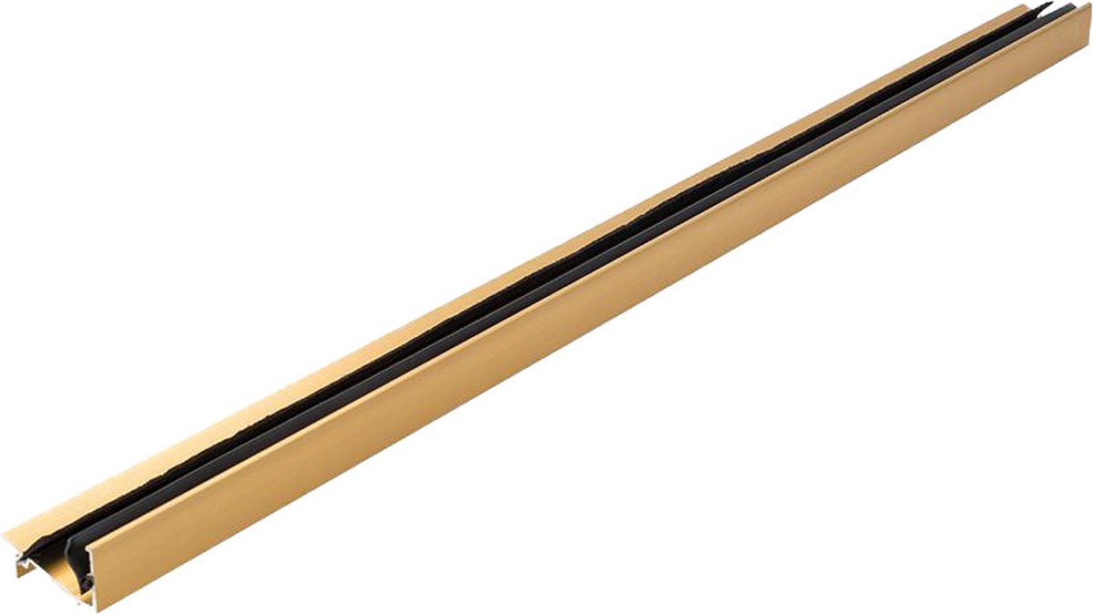 Fixman Tochtstrip - tochtwering - goud - aluminium - 91 x 5,2 cm - deur tochtstopper