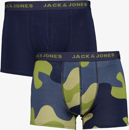 Jack & Jones heren boxershorts 2-pack camouflage - Groen