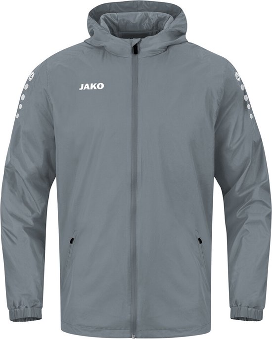 JAKO Regenjas Team 2.0 Kind Steengrijs Maat 164