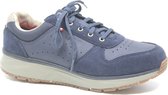 Joya, DYNAMO CLASS D.Blue II, JO506A, Blauw heren sneaker met schokdempende PU zolen wijdte H