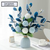 HomeBerg Fleurs artificielles Incl. Vase - Bouquet de soie - Accessoires de maison pour la maison - multicolore - Vase - Bouquet de cueillette - Décoration - Bouquet de champ - Fausses fleurs - Plantes artificielles - 20 tiges - 45 cm de hauteur