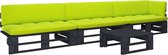 The Living Store Pallet loungeset - Tuinmeubelset - Hout - 110x65x55 cm - Grenenhout