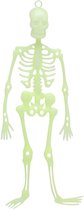 Halloween/horror thema hang decoraties - 1x stuks - skeletten - glow in the dark - 30 cm