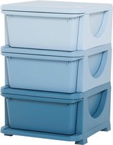 Opbergboxen - Ladekast met opbergdoos - Speelgoed organizer - Speelgoedkast - Blauw 37 x 37 x 56,5 cm