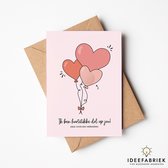 Ideefabriek - Kraskaart A5 formaat - Eigen Tekst – Hartstikke dol op jou - Valentijn - Verrassing - Cadeau Geven - Verjaardag - Moederdag - Vaderdag - Bruiloft