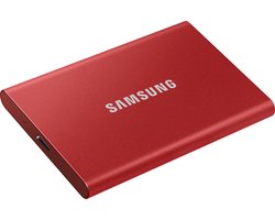 Samsung Portable T7 – Externe SSD – USB C 3.2 – Inclusief USB C en USB A kabel – 500 GB – Rood