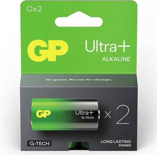batterij Ultra+ Alkaline C 2 stuks | bol