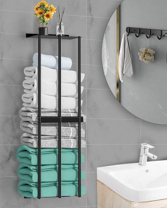Handdoekenrek wandmontage - badkamer handdoek opslag, roestvrij staal  handdoekstang... | bol