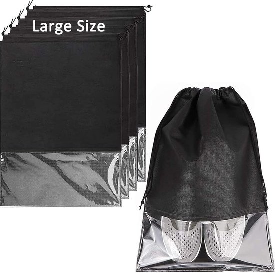 10 sacs à chaussures de voyage, grand sac de rangement pour chaussures  portable avec cordon de