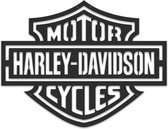 Lifestaal® - Décoration murale industrielle - Harley Davidson - Métal - Plaque murale Harley Davidson - 45x35cm - Système de suspension inclus