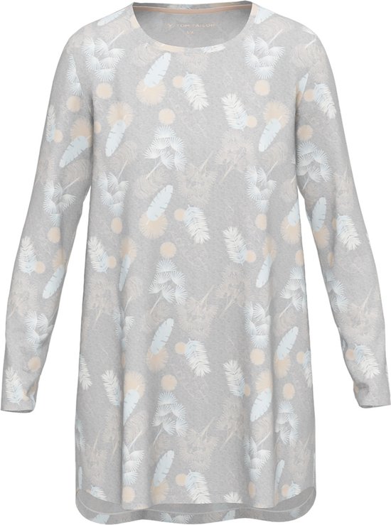 TOM TAILOR Nightwear - Dames Nachthemd - Grijs - Maat S
