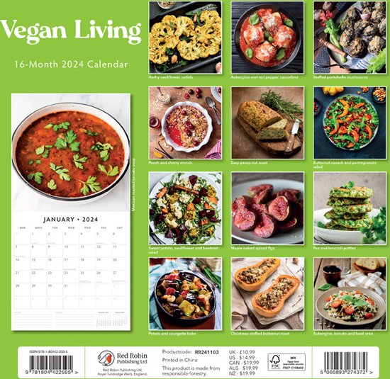 Vegan Living (Vegan incl recepten) Kalender 2024 bol