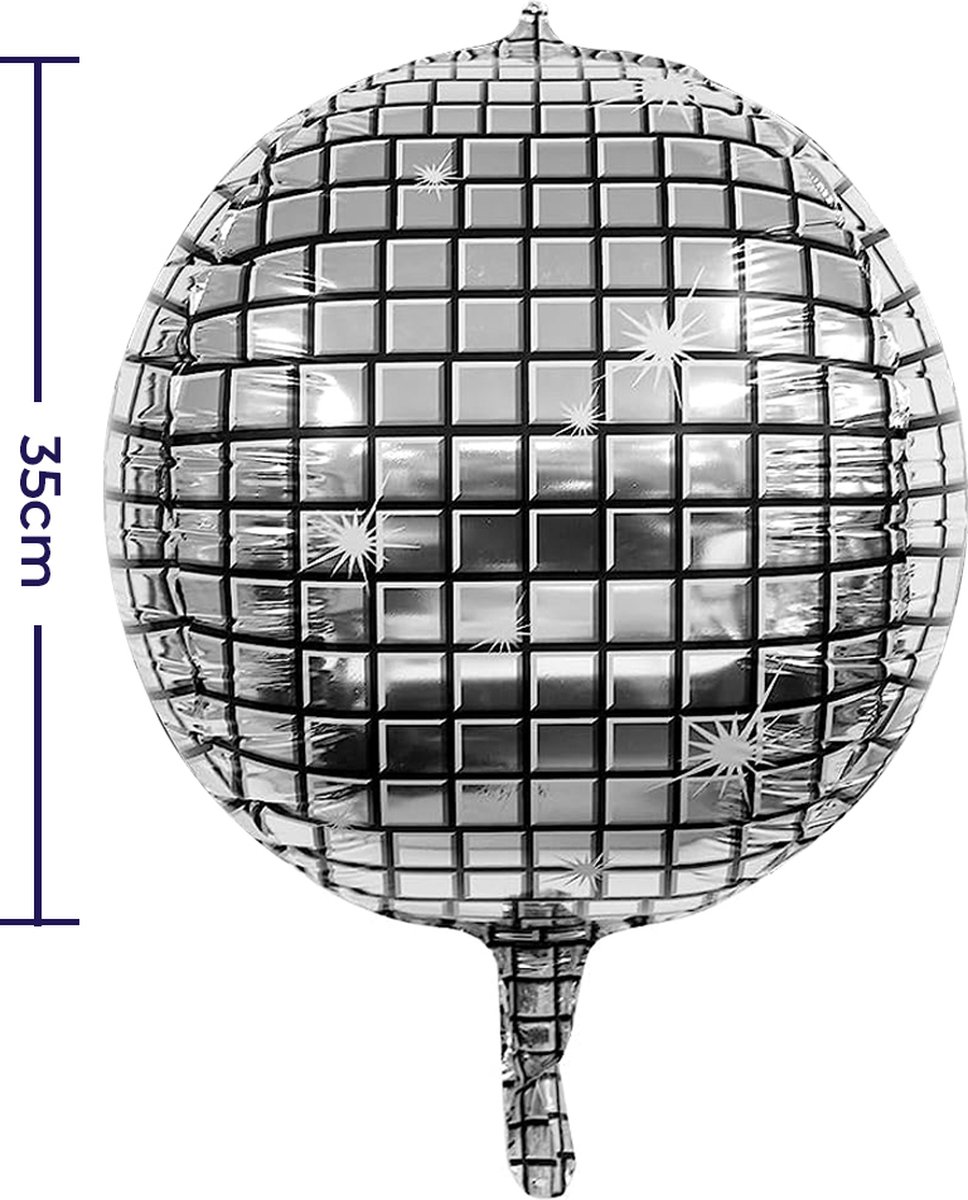 PARTYDECO - Ballon boule disco aluminium - Décoration> Ballons