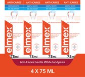 Elmex Anti-Cariës Whitening Tandpasta - 4 x 75ml - Bescherming Tegen Gaatjes - Voordeelverpakking