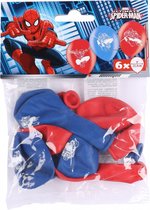 6 ballonnen SpiderMan - Gratis Verzonden