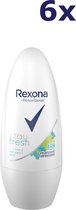6x Rexona Deo Roll-on – Stay Fresh Blue Poppy & Apple 50 ml
