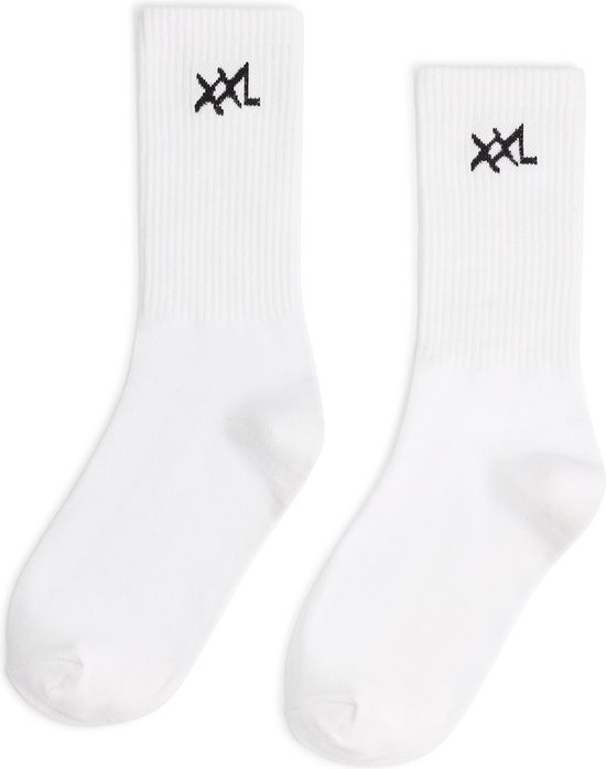 XXL Nutrition - Performance Socks 2-pack - Chaussettes de sport, mélange de tissus doux et élastiques - Wit - Taille EUR 43-46