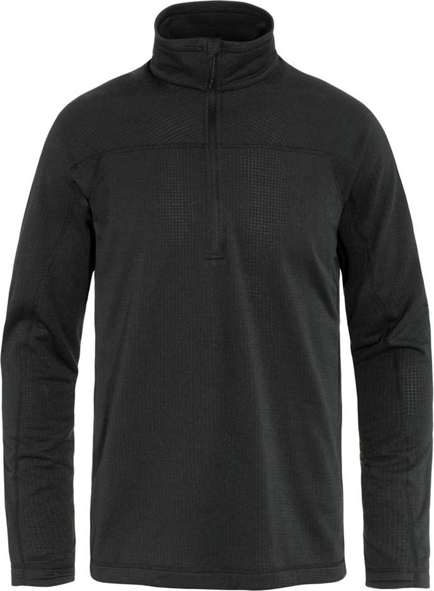 Fjällräven Abisko Lite Fleece Met Halve Rits Man Zwart